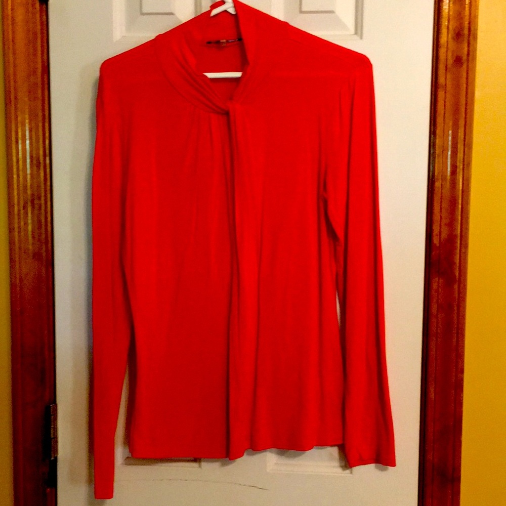 Cable & Gauge Red Long Sleeved Blouse